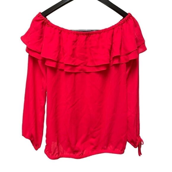 🌟70% OFF🌟Michael Kors🌟Off Shoulder Red Top - Picture 2 of 2